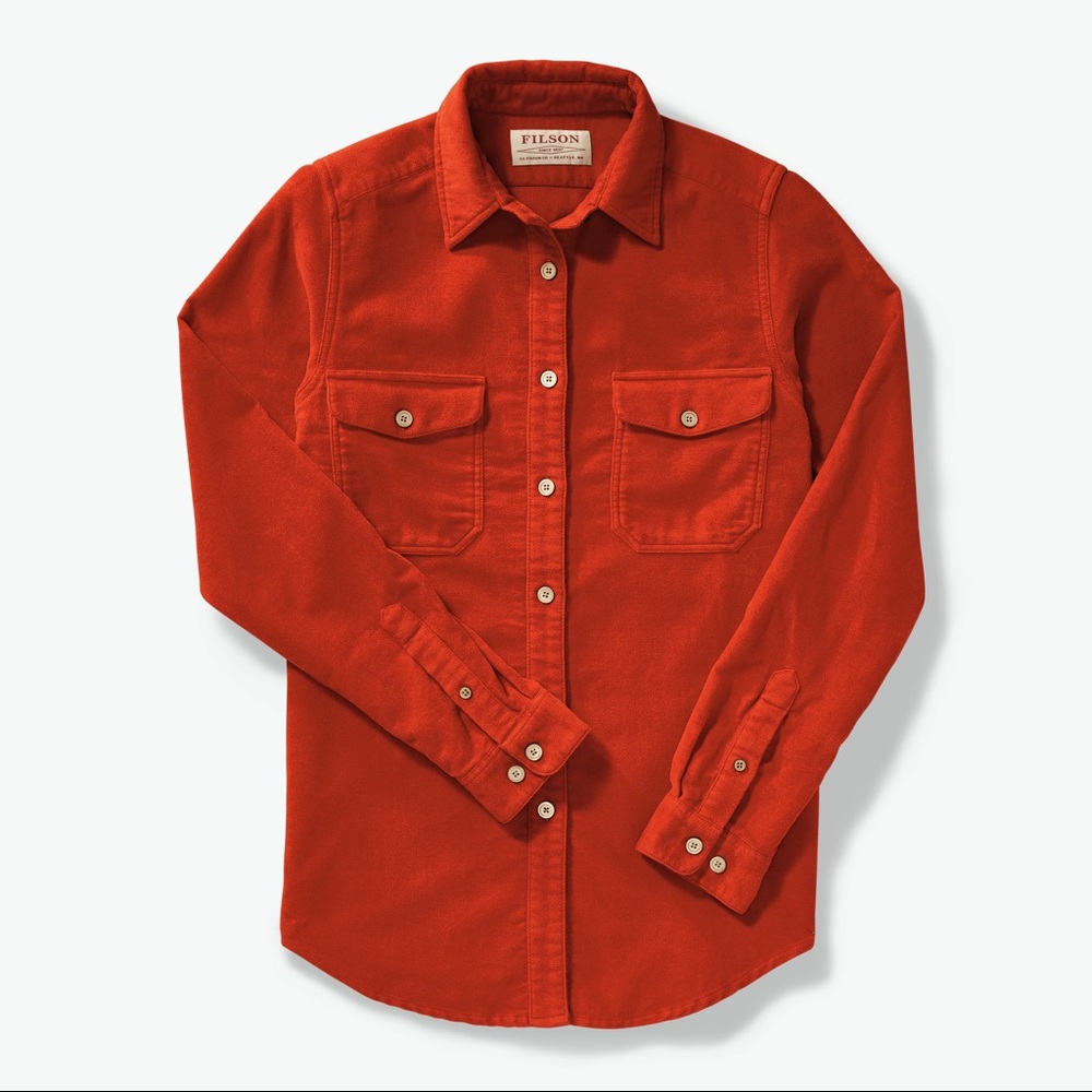 Filson Women’s Moleskin Shirt Burnt Orange
